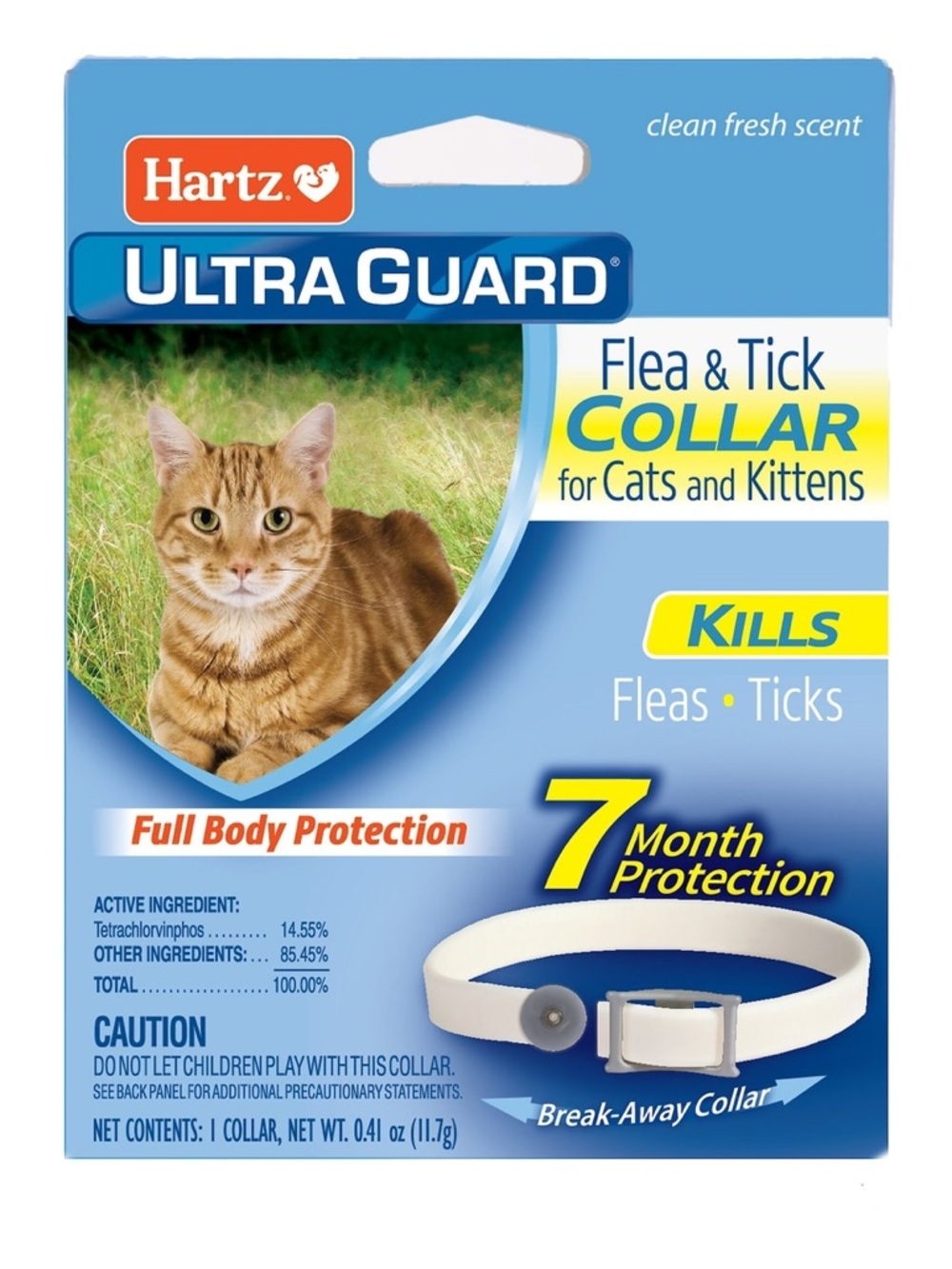 4-Pack Hartz White UltraGuard Flea & Tick Collar for Cats (28-Month Supply)